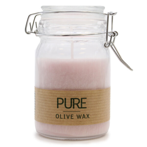 Pure Olive Wax Jar Candle 120x70 - Antique Rose OliveC-10