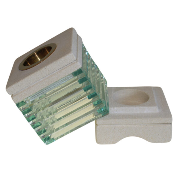 Stone Oil Burner - Square Glass Brick SSOB-07 - Image 3