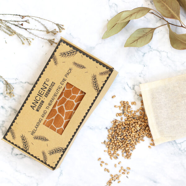 Lavender Natural Cotton and Juco Eye Pillow in Gift Box - Madagascar Giraffe CEyeP-01 - Image 3