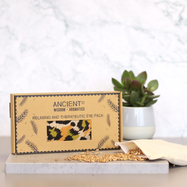 Lavender Natural Cotton and Juco Eye Pillow in Gift Box - Night Leopard CEyeP-03 - Image 4