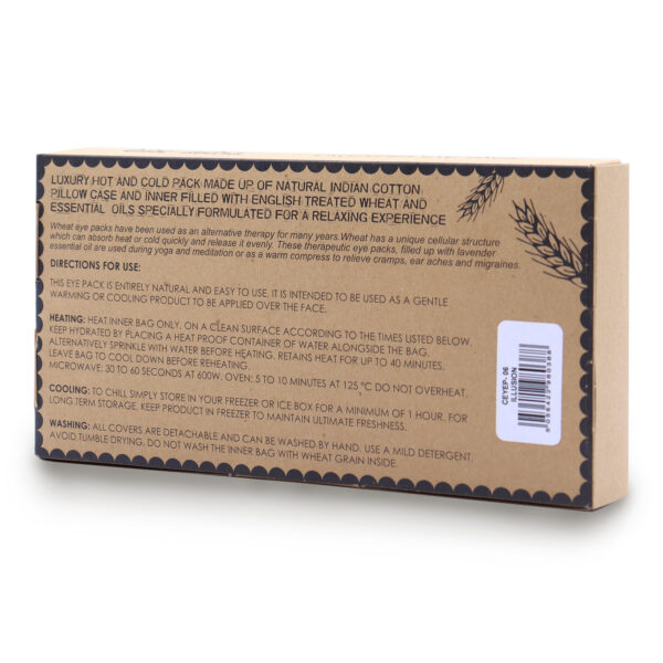 Lavender Natural Cotton and Juco Eye Pillow in Gift Box - Illusion CEyeP-06 - Image 2