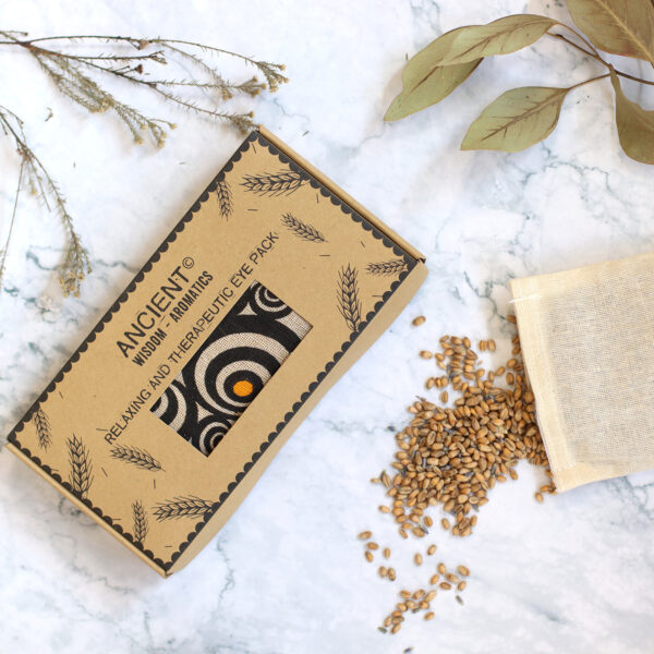 Lavender Natural Cotton and Juco Eye Pillow in Gift Box - Illusion CEyeP-06 - Image 3