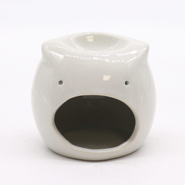 Classic White Oil Burner - Short Owl OBCW-07 - Image 2