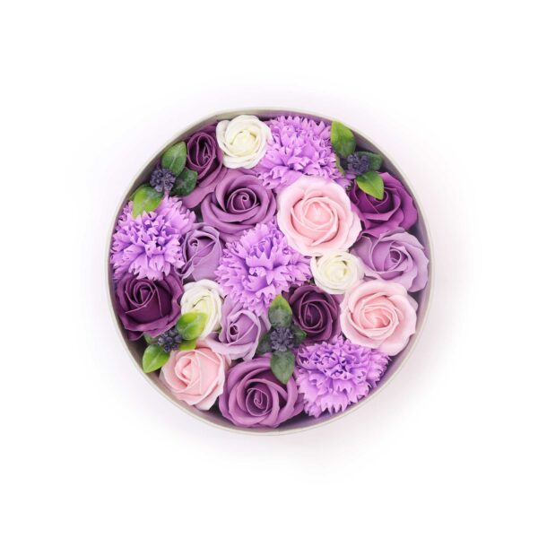 Round Box - Lavender Rose & Carnation SFBX-07