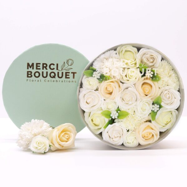 Round Box - Wedding Blessings - White & Ivory SFBX-03 - Image 2