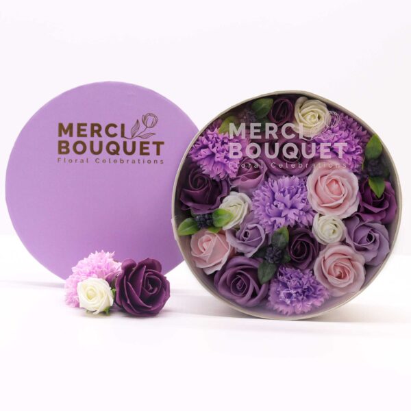 Round Box - Lavender Rose & Carnation SFBX-07 - Image 2
